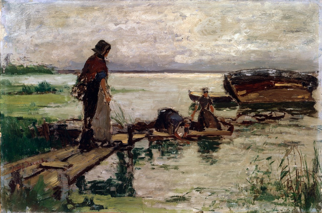 A Tengerparton, 19. század vagy 20. század eleje alkotó: Jozef Israëls