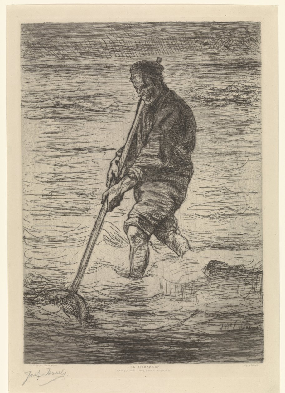 A Shell Fisherman A halász (cím a tárgyon) alkotó: Jozef Israëls