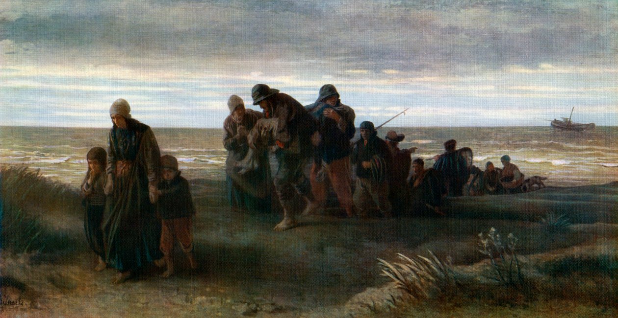 Halászok fulladt embert cipelő, c1861, 1912. alkotó: Jozef Israëls