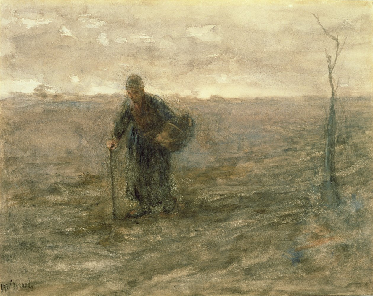 Öregasszony a Heathben alkotó: Jozef Israëls