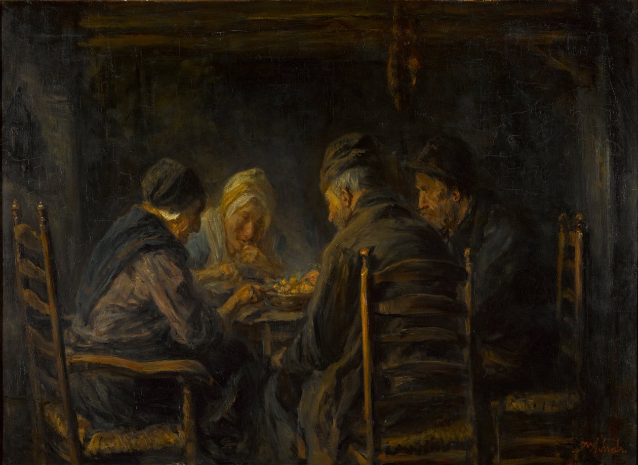 Krumplievők alkotó: Jozef Israëls