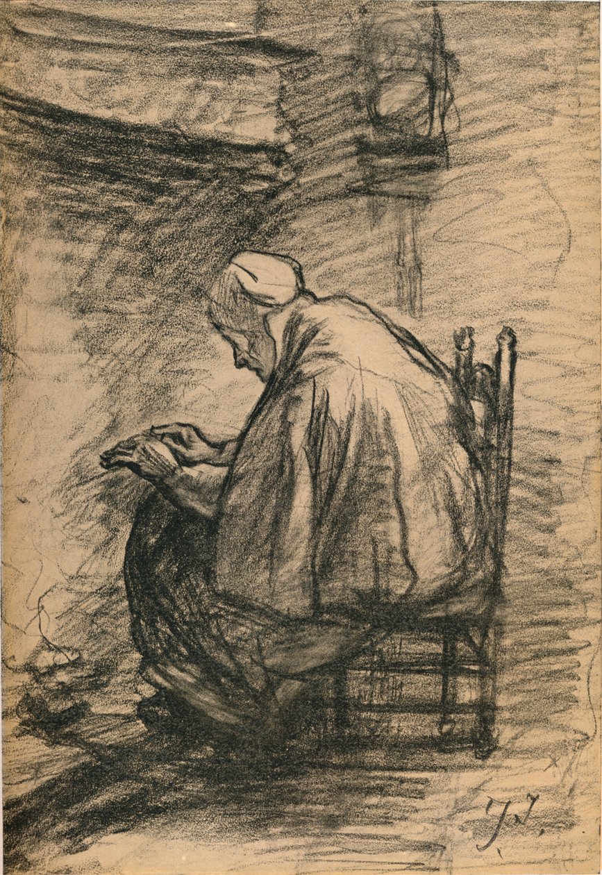 Tanulmány a tisztelt öregségért c1881 alkotó: Jozef Israëls