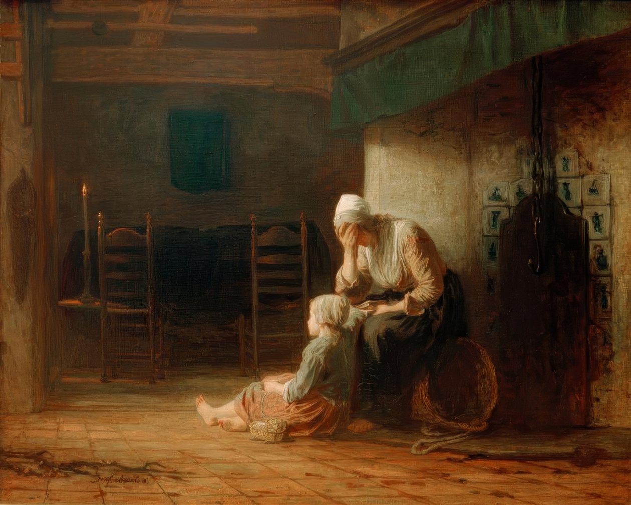 Az elválás előtti nap alkotó: Jozef Israëls