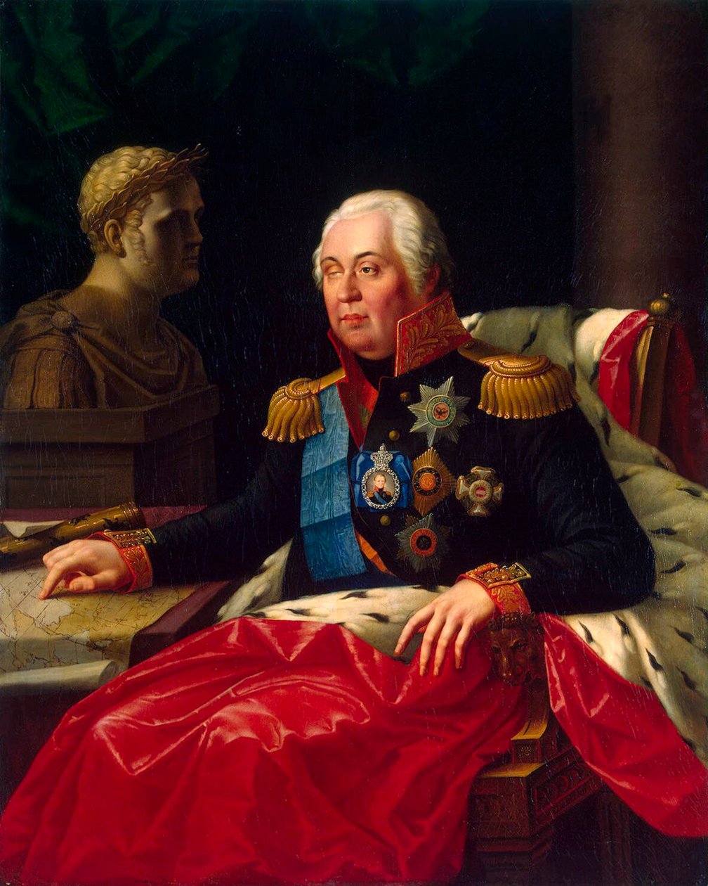 Mihail Kutuzov tábornagy herceg portréja, 1745-1813, 19. század eleje. alkotó: Jozef Oleszkiewicz