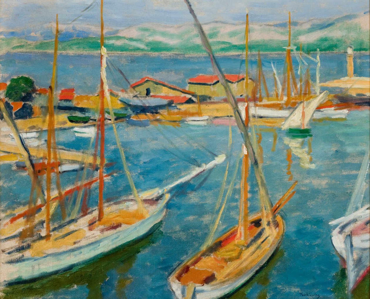Saint-Tropez kikötője alkotó: Jozef Pankiewicz