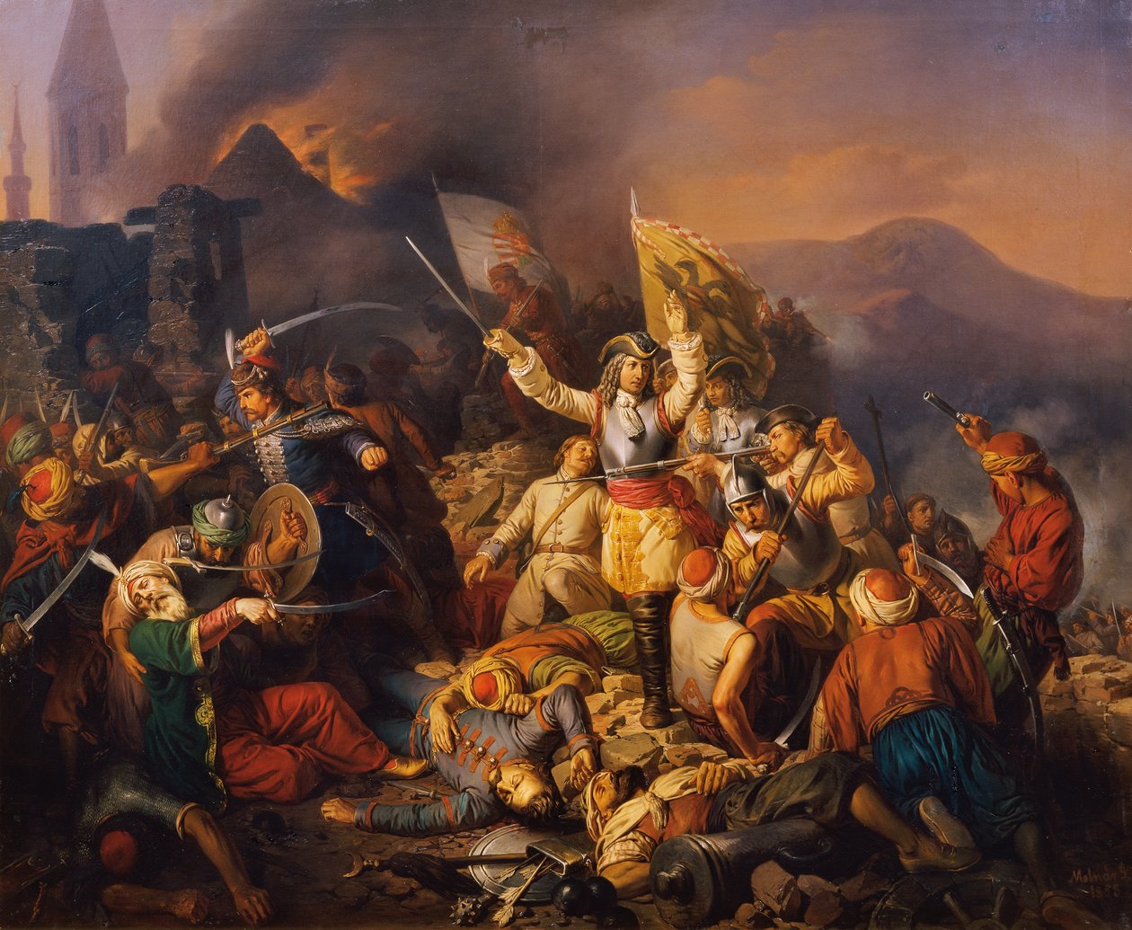 Ofen visszafoglalása a törököktől 1686-ban alkotó: Jozsef Molnar