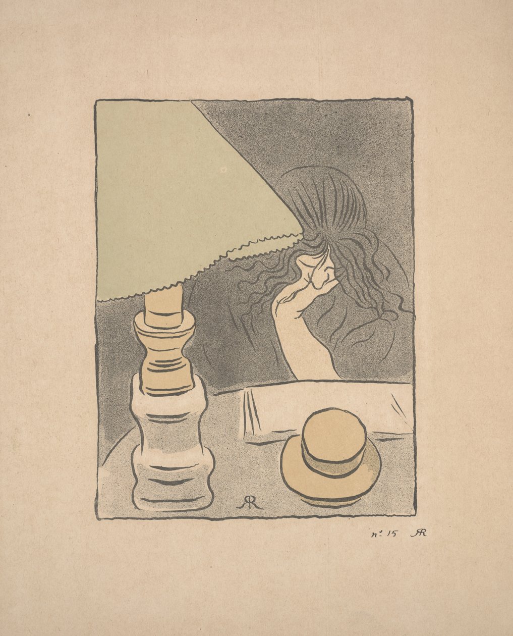 Olvasó lámpával alkotó: József Rippl Rónai