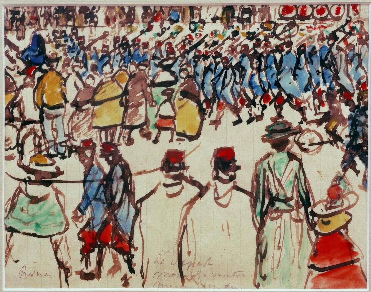 Le Départ. Menj a vonathoz alkotó: József Rippl Rónai