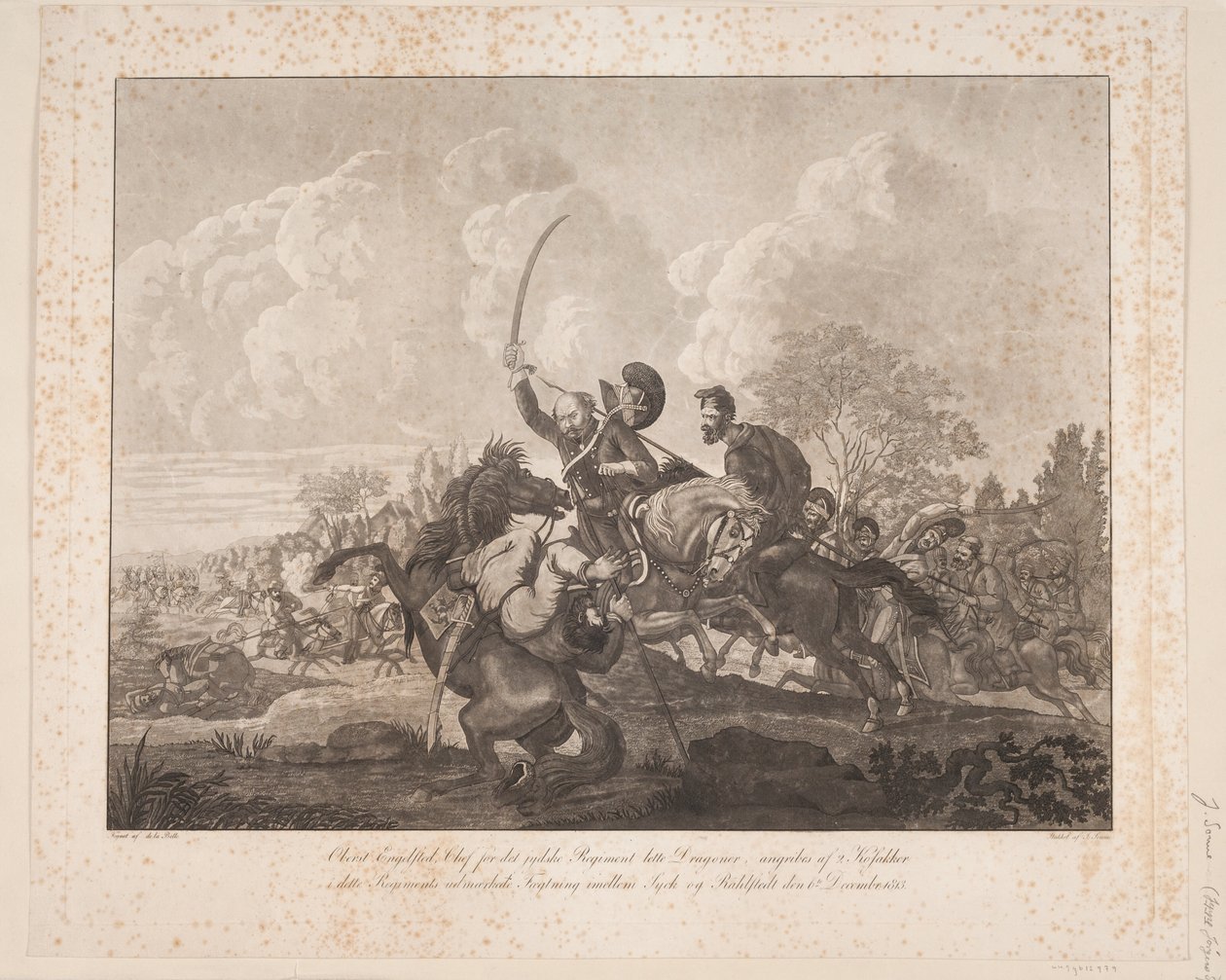 Engelsted ezredes a rahlstedti csatában, 1813-ban alkotó: Jørgen V. Sonne