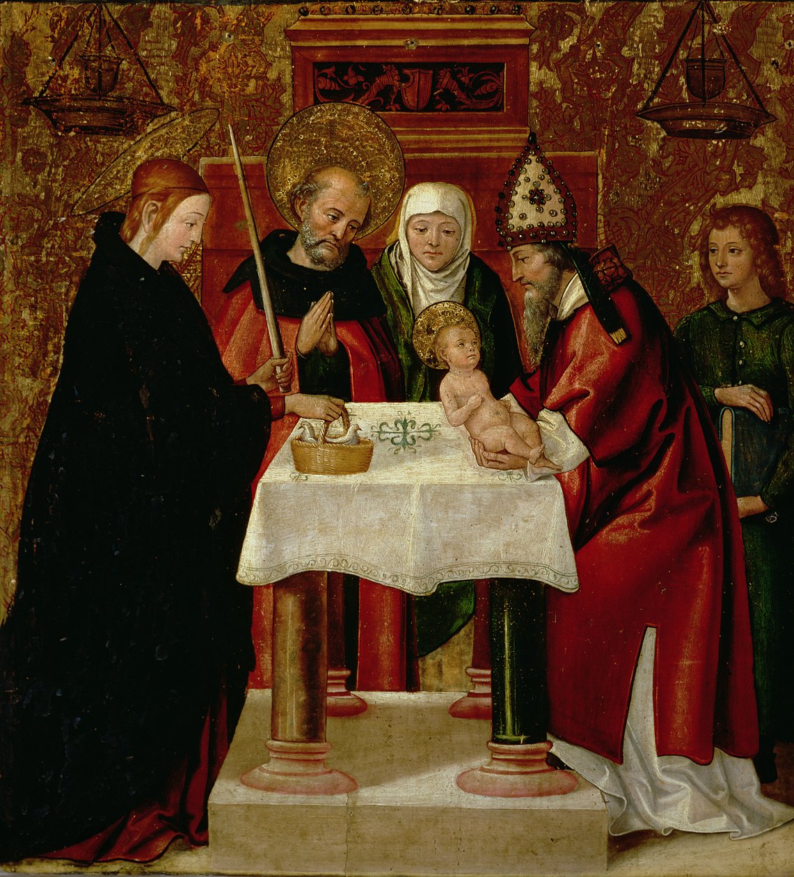 A körülmetélés és a bemutatás a templomban, 1535 körül alkotó: Juan de Borgoña