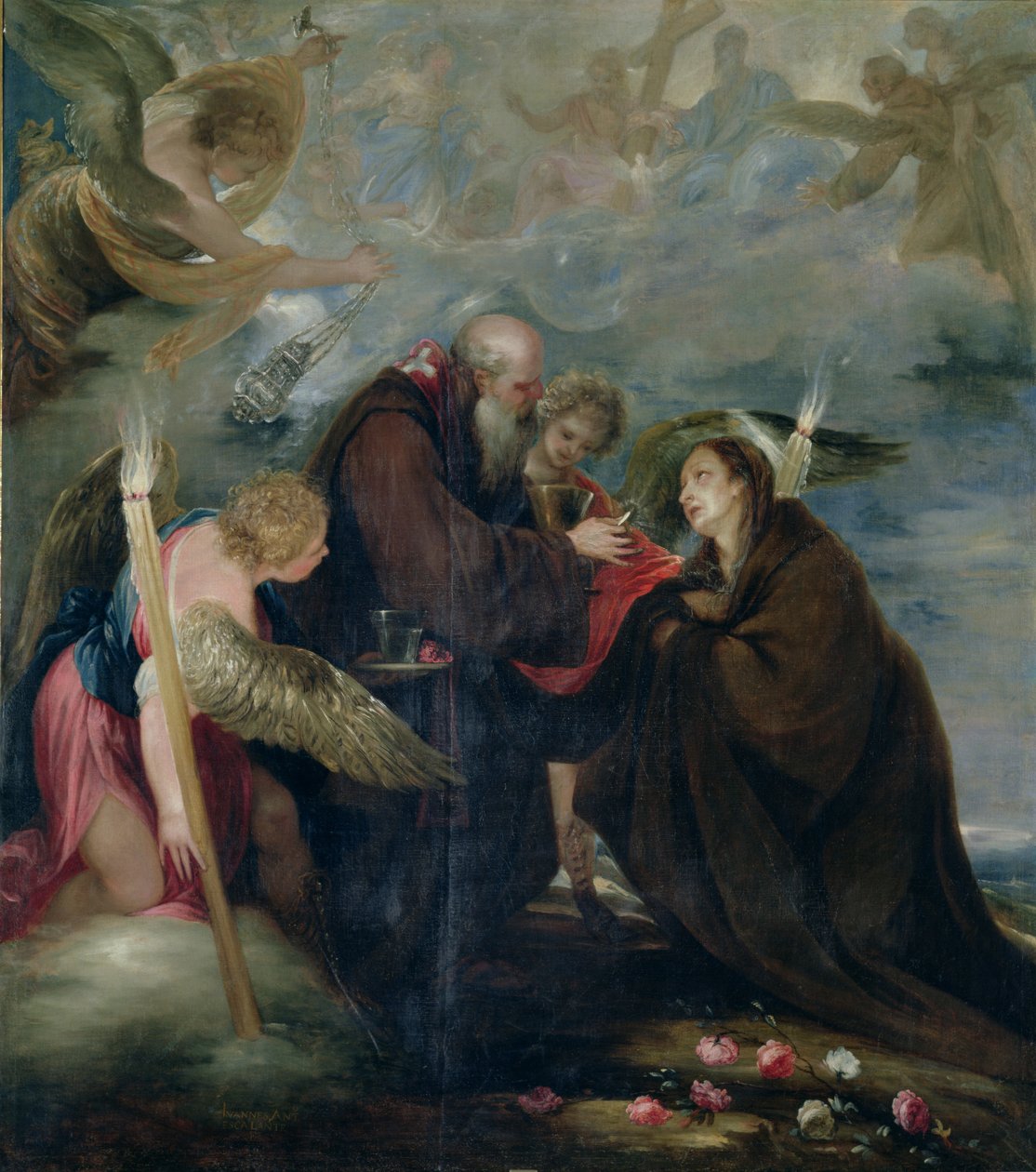 Viterbói Szent Rózsa áldozása (A Szűzanya) alkotó: Juan Antonio Escalante