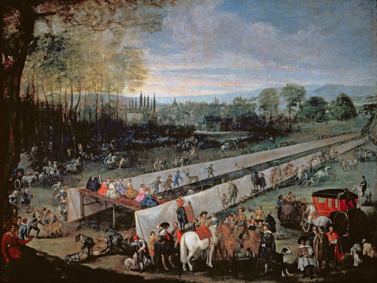 A Tabladillo vadászata, Aranjuez alkotó: Juan Bautista Martinez Del Mazo