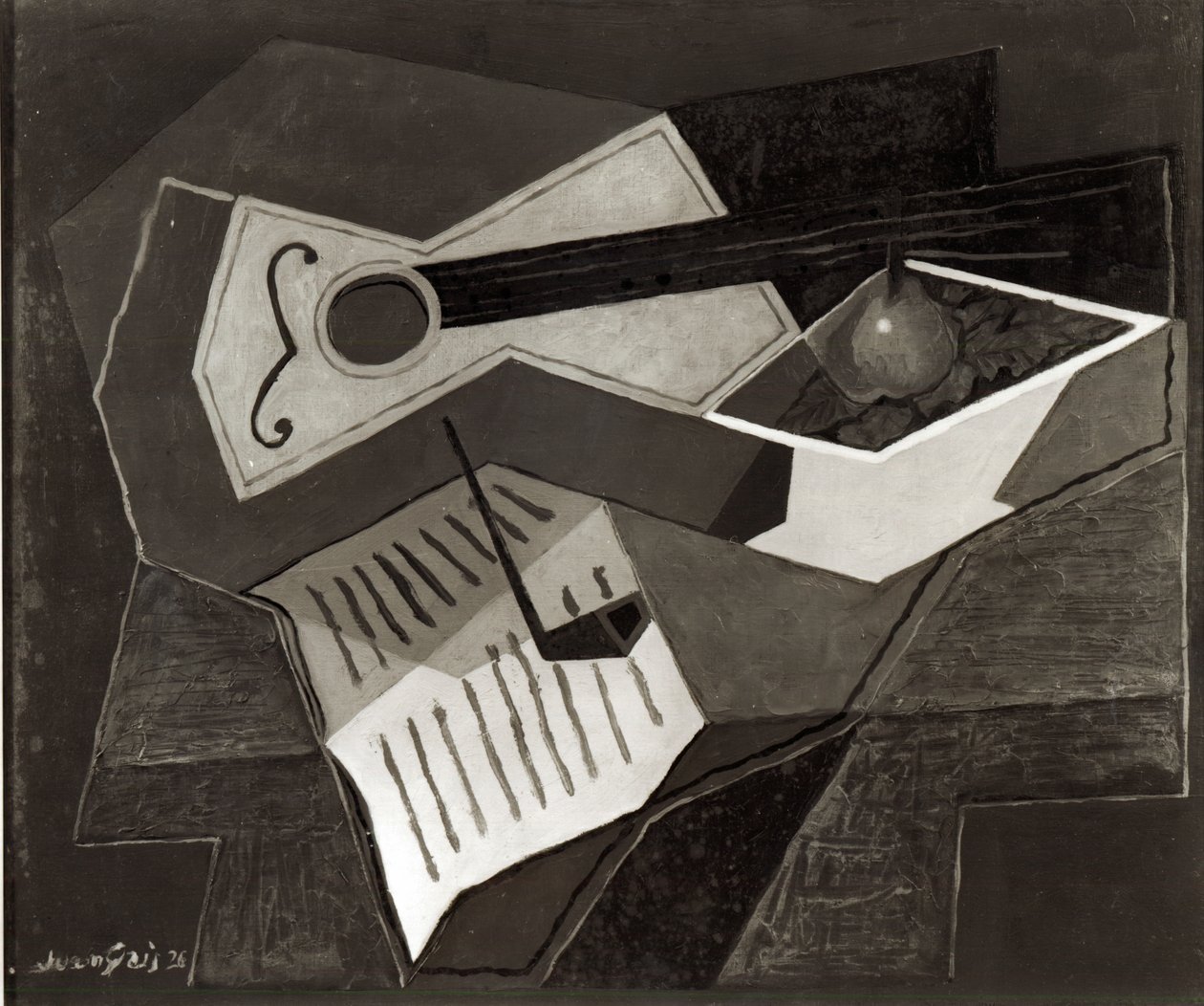 Gitár és gyümölcstál, 1926 alkotó: Juan Gris