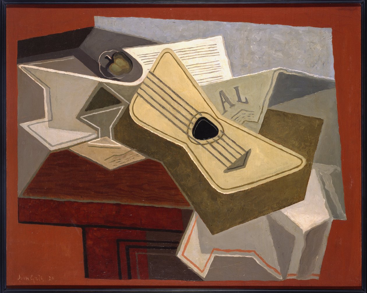Gitár és újság alkotó: Juan Gris
