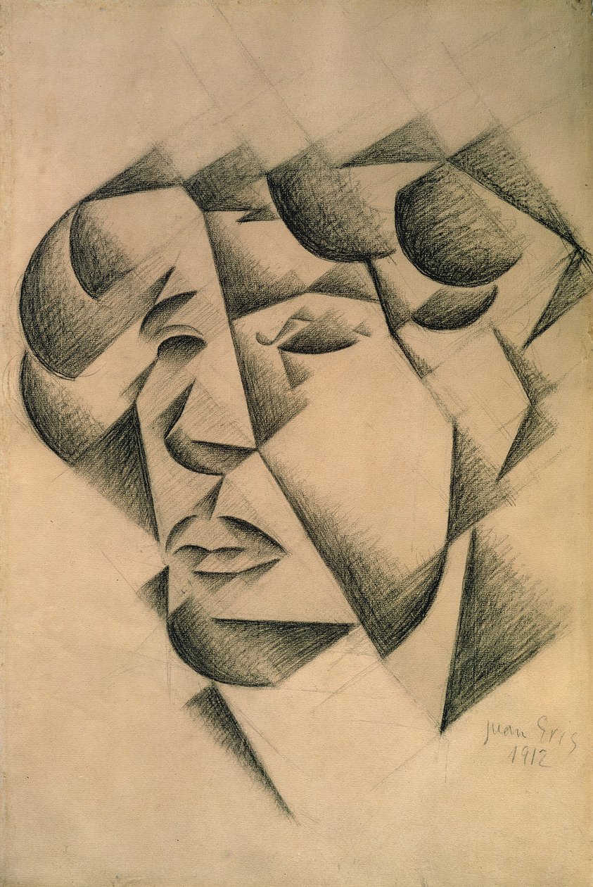 Önarckép, 1912 (szén, papíron) alkotó: Juan Gris