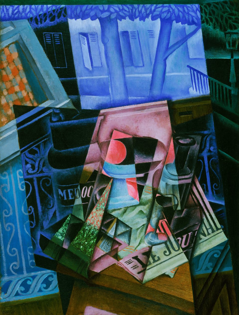 Csendélet nyitott ablak előtt, Place Ravignan alkotó: Juan Gris