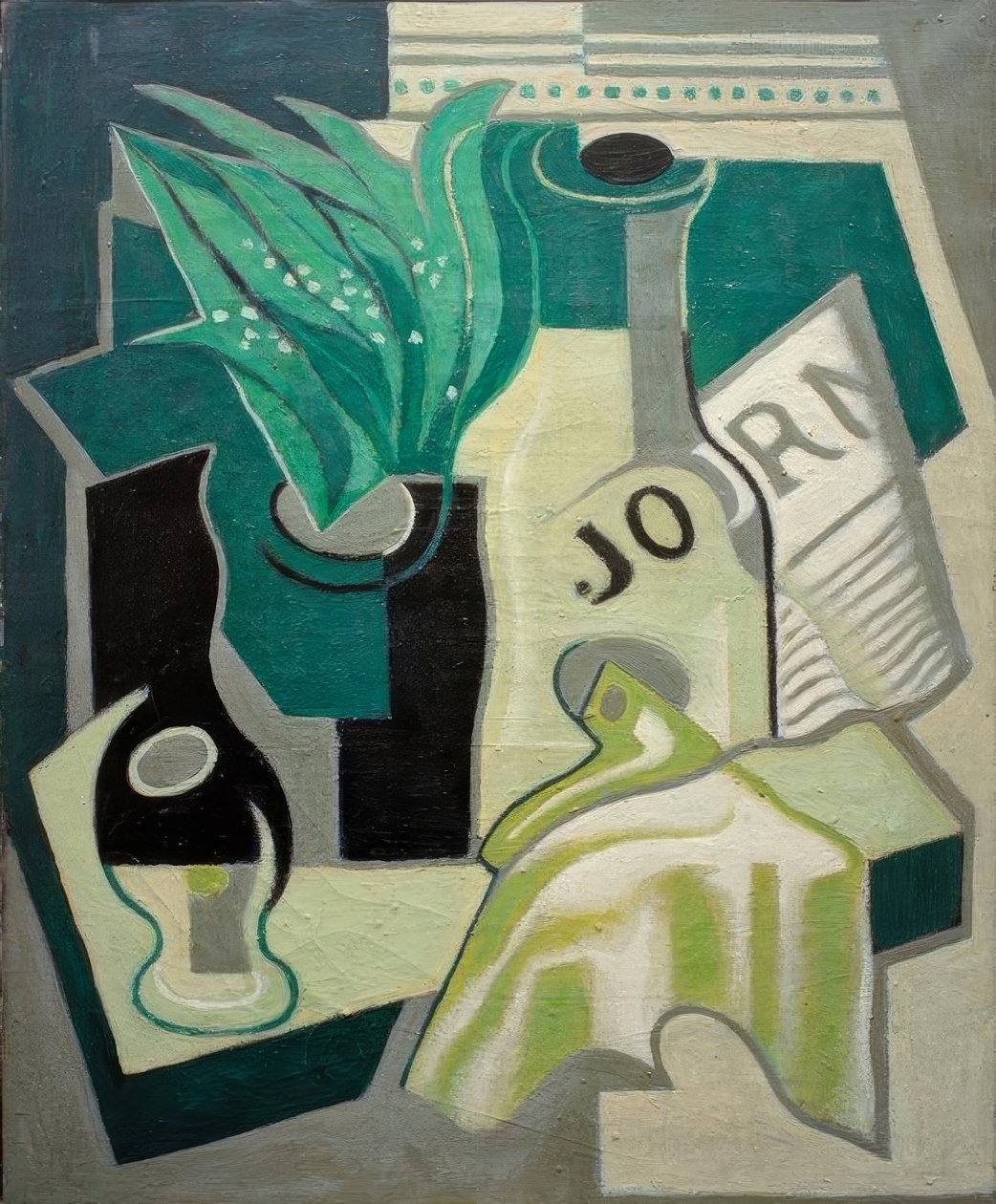 Váza gyöngyvirágokkal alkotó: Juan Gris