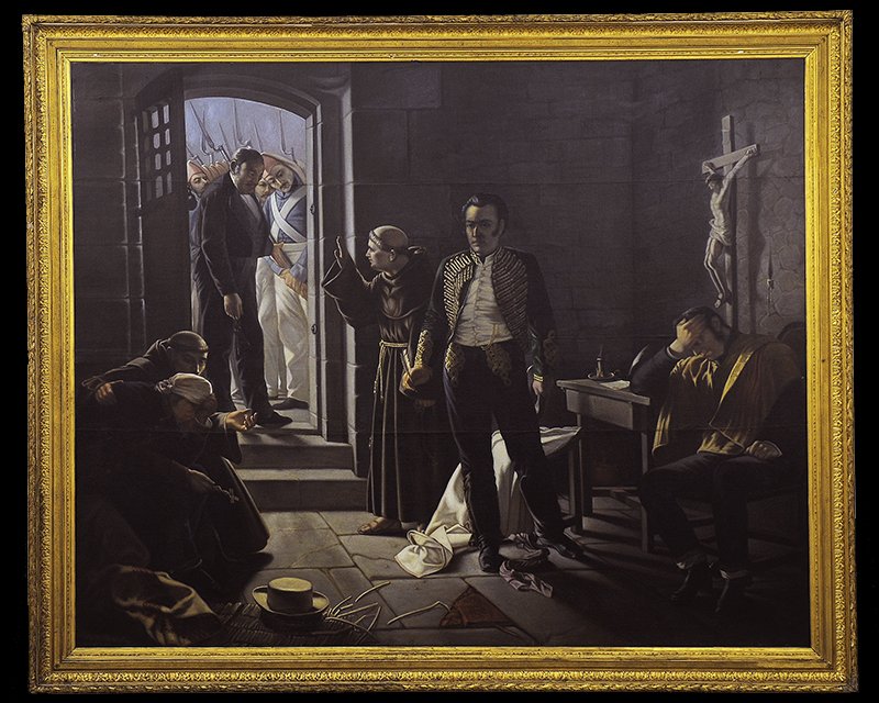 Jose Miguel Carrera tábornok utolsó pillanatai alkotó: Juan Manuel Blanes