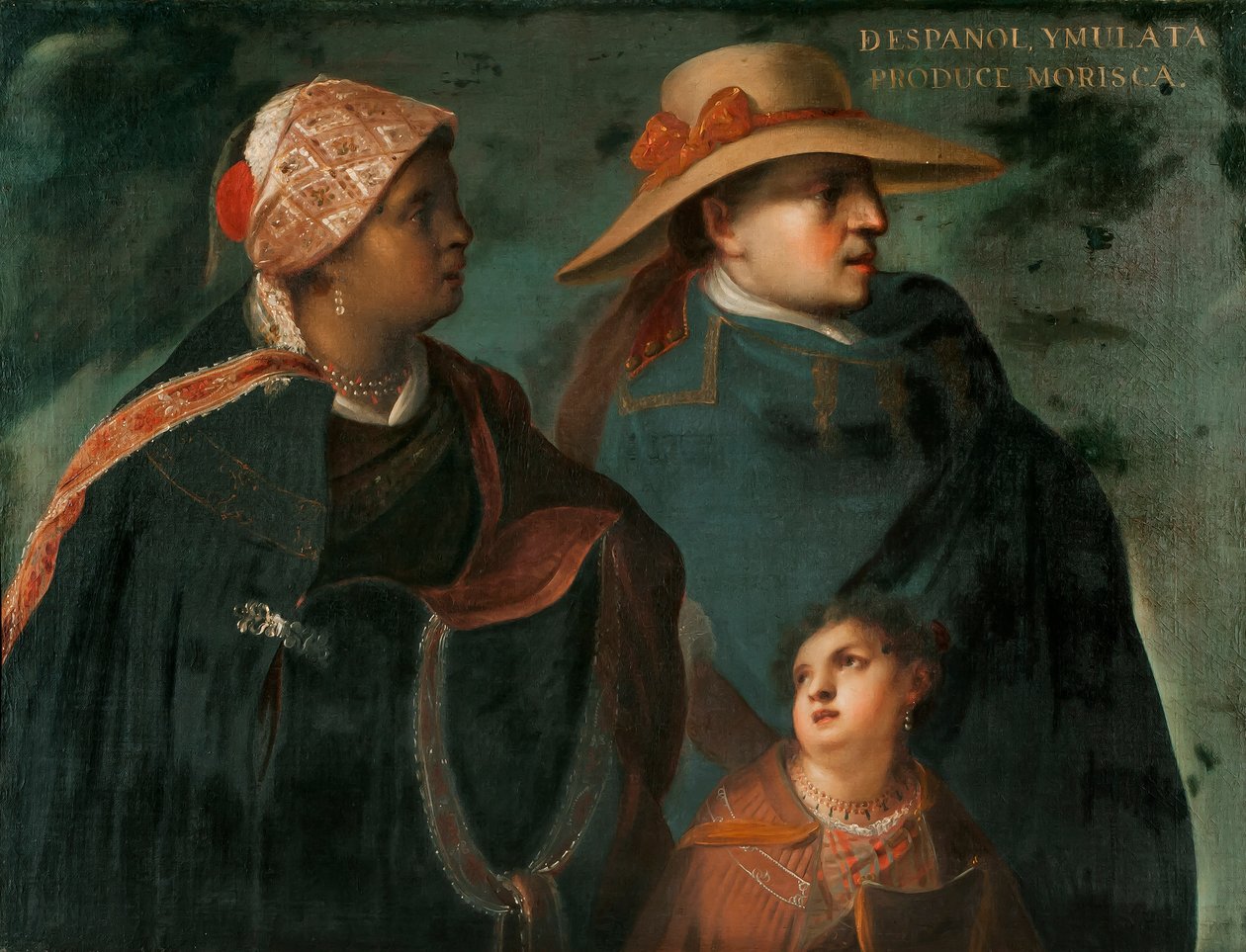 Spanyol és Mulatta Moriscát gyárt, 1715 körül alkotó: Juan Rodríguez Juárez