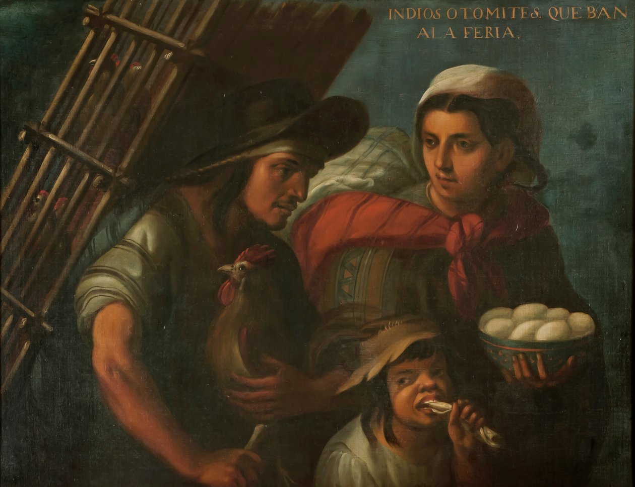 Otomi indiánok a vásár felé vezető úton, 1715 körül alkotó: Juan Rodríguez Juárez