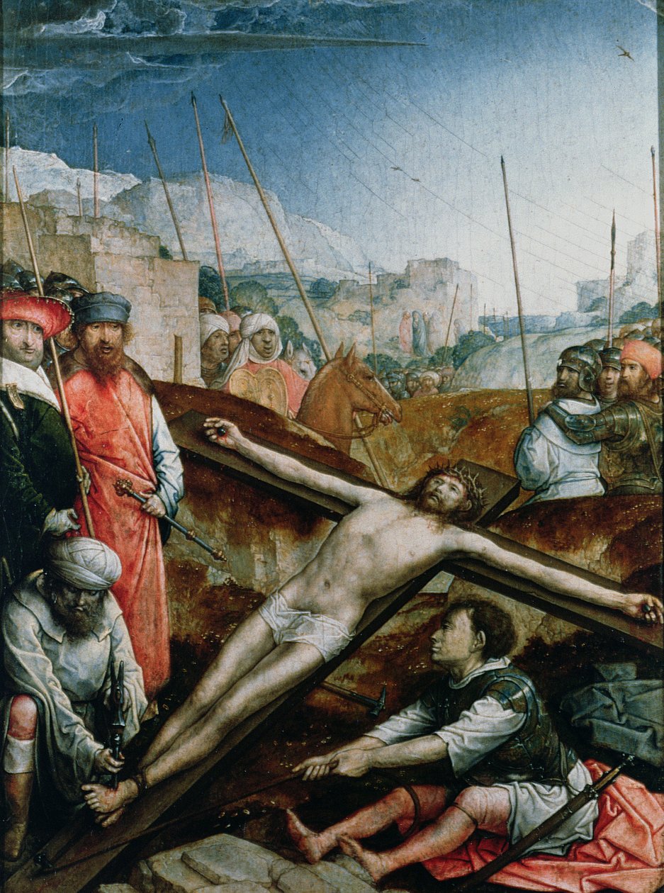 A kereszten feltámadt Krisztus, 1496-1504 (panel) alkotó: Juan de Flandes