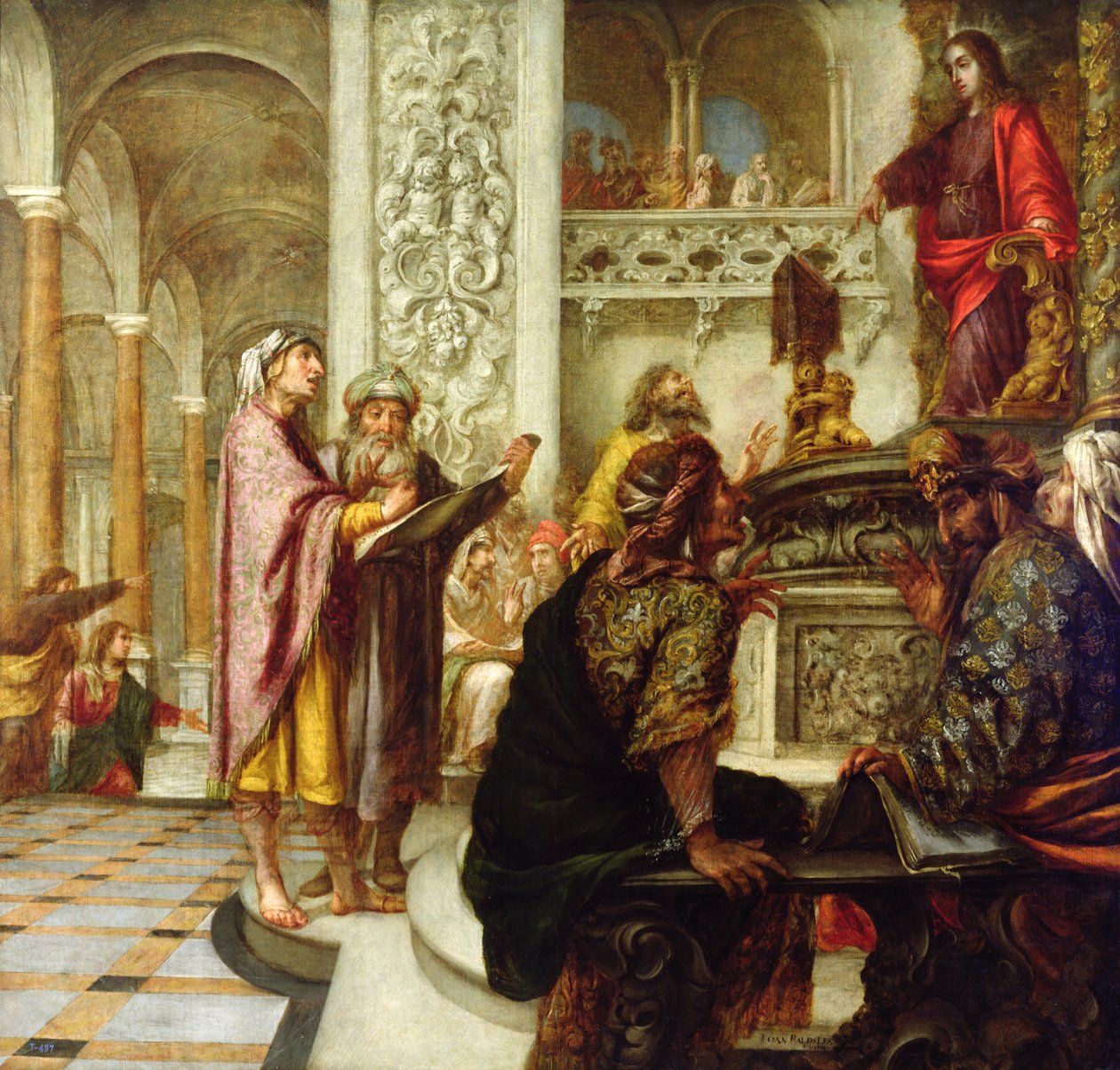 Krisztus prédikál a templomban, 1686 alkotó: Juan de Valdes Leal