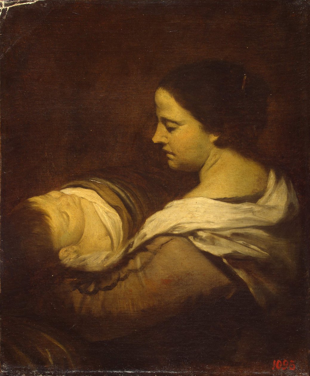 Nő alvó gyerekkel, c. 1660. alkotó: Juan Bautista Martinez Del Mazo