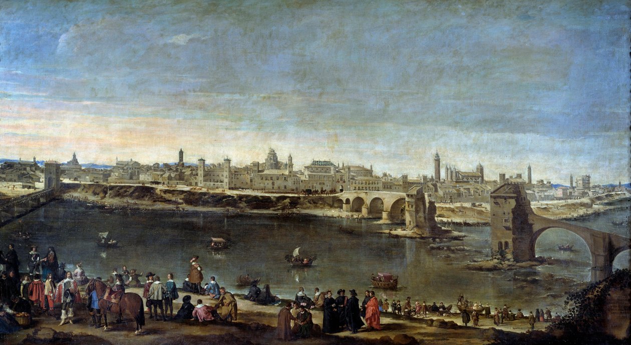 Zaragoza városának kilátása (Zaragoza) 1646-ban Mazó Keresztelő János festménye (1612-1667) 1646 Madrid, Prado Múzeum alkotó: Juan Bautista Martinez Del Mazo