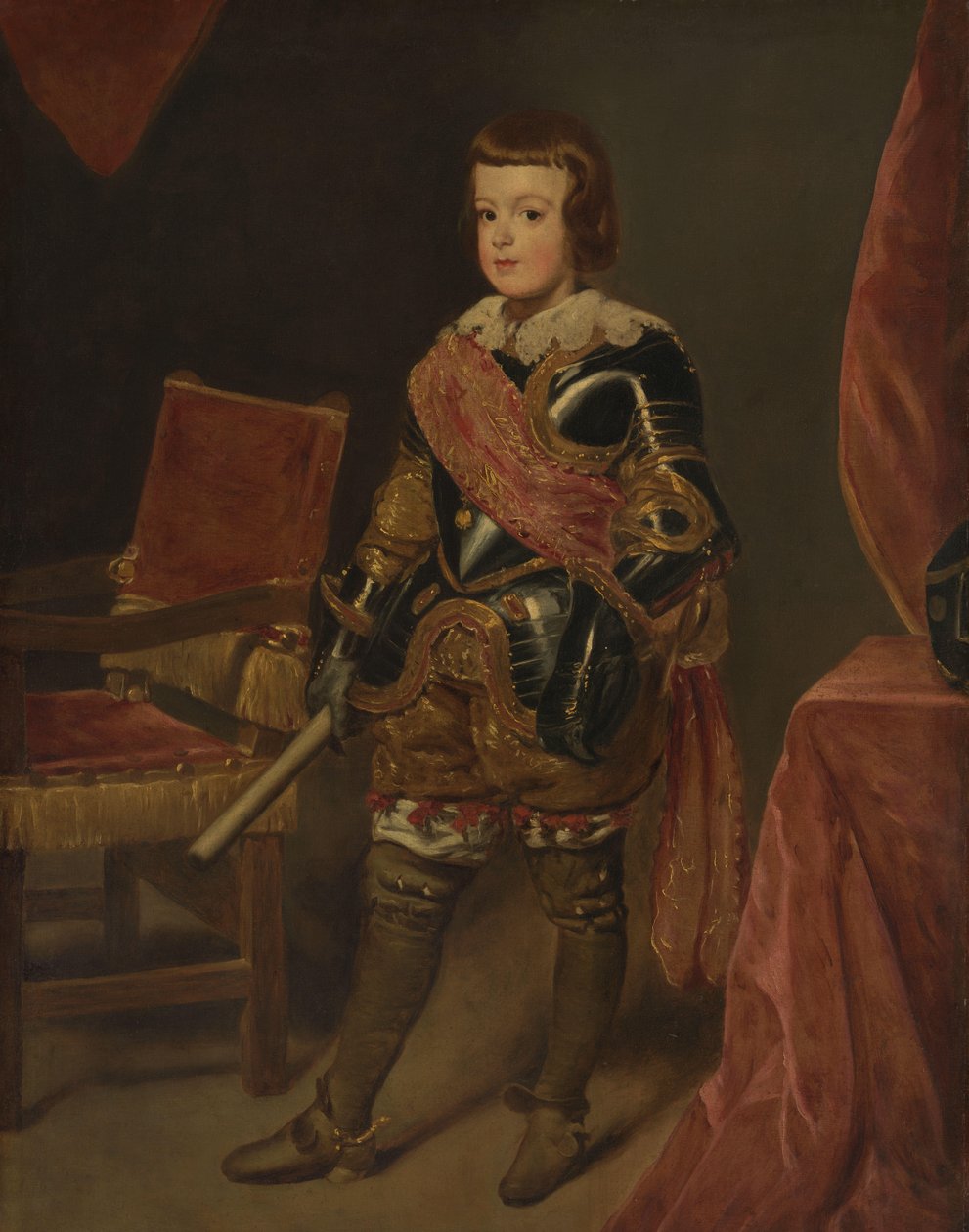 Baltasar Carlos herceg, IV. Fülöp spanyol király fiának portréja körülbelül 11 évesen alkotó: Juan Bautista Martínez del Mazo (attributed to)