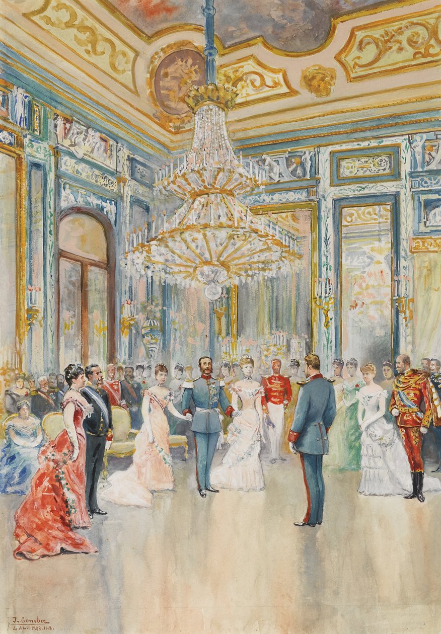 Louis Ferdinand de Wittelsbach bajor herceg (15859-1949) és a spanyolországi béke gyermekének (Maria de la Paz de Borbon) házassága alkotó: Juan Comba y Garcia