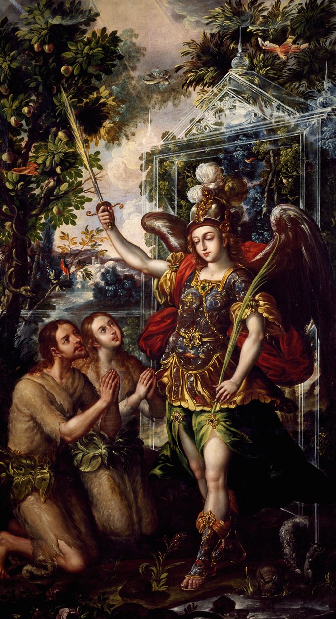 Ádámot és Évát kiűzték a Paradicsomból, Juan Correa (körülbelül 1646-1716) alkotó: Juan Correa