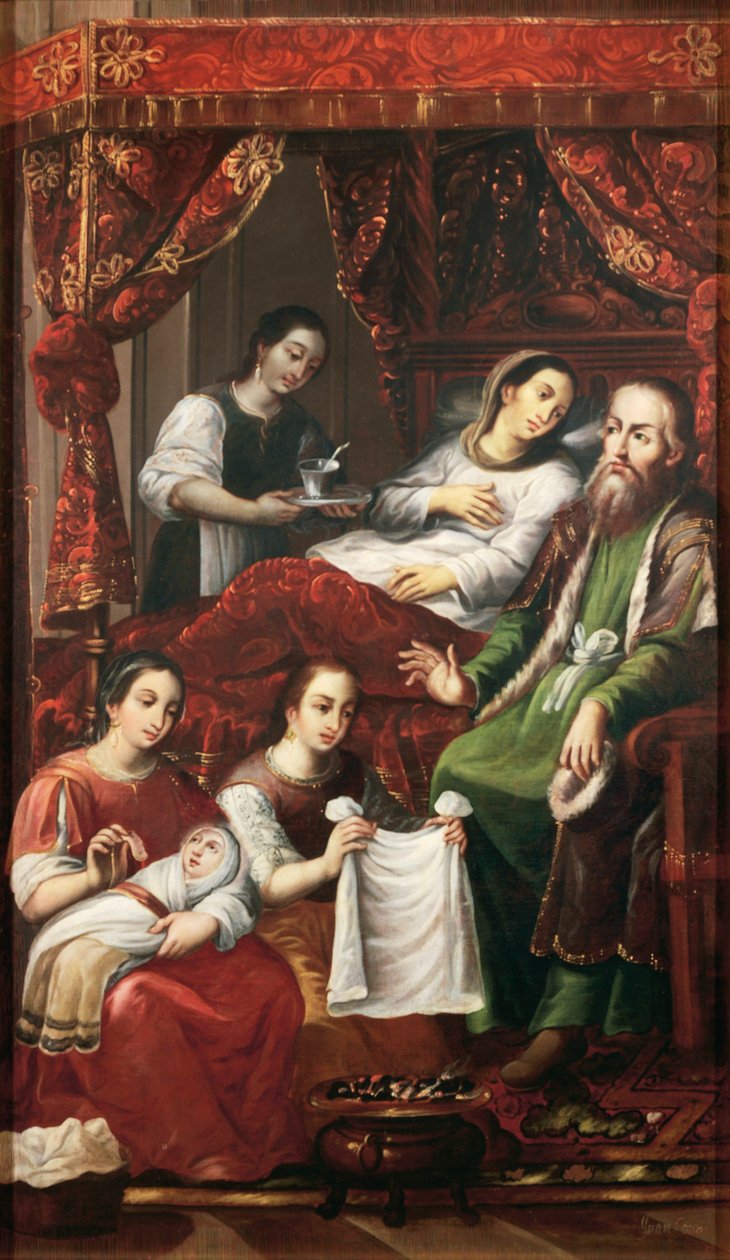 Mária születése, Juan Correa (körülbelül 1646-1716) alkotó: Juan Correa