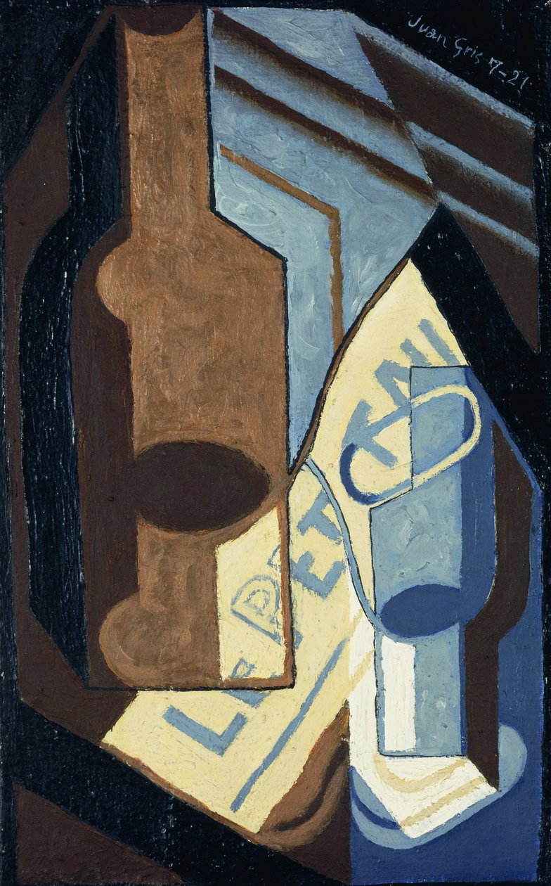 Palack és üveg; Palack és üveg, 1921 alkotó: Juan Gris