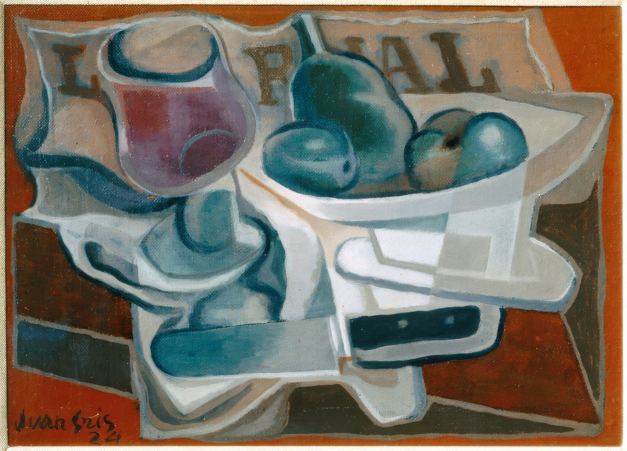 Tál és üveg alkotó: Juan Gris