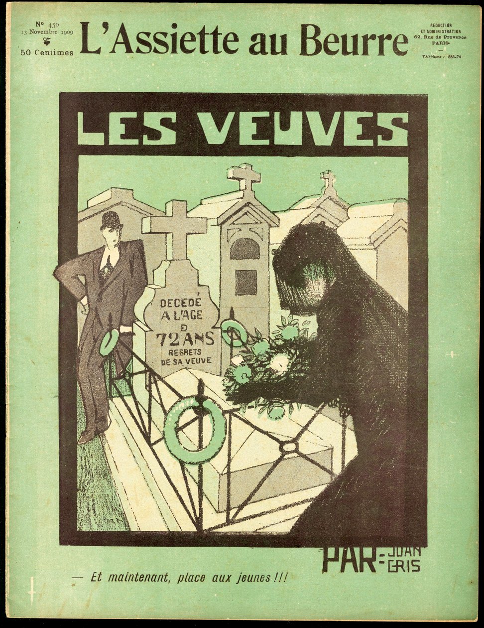 „” L’Plate au beurre” borítója, 450. szám, Szatirikus színekben alkotó: Juan Gris
