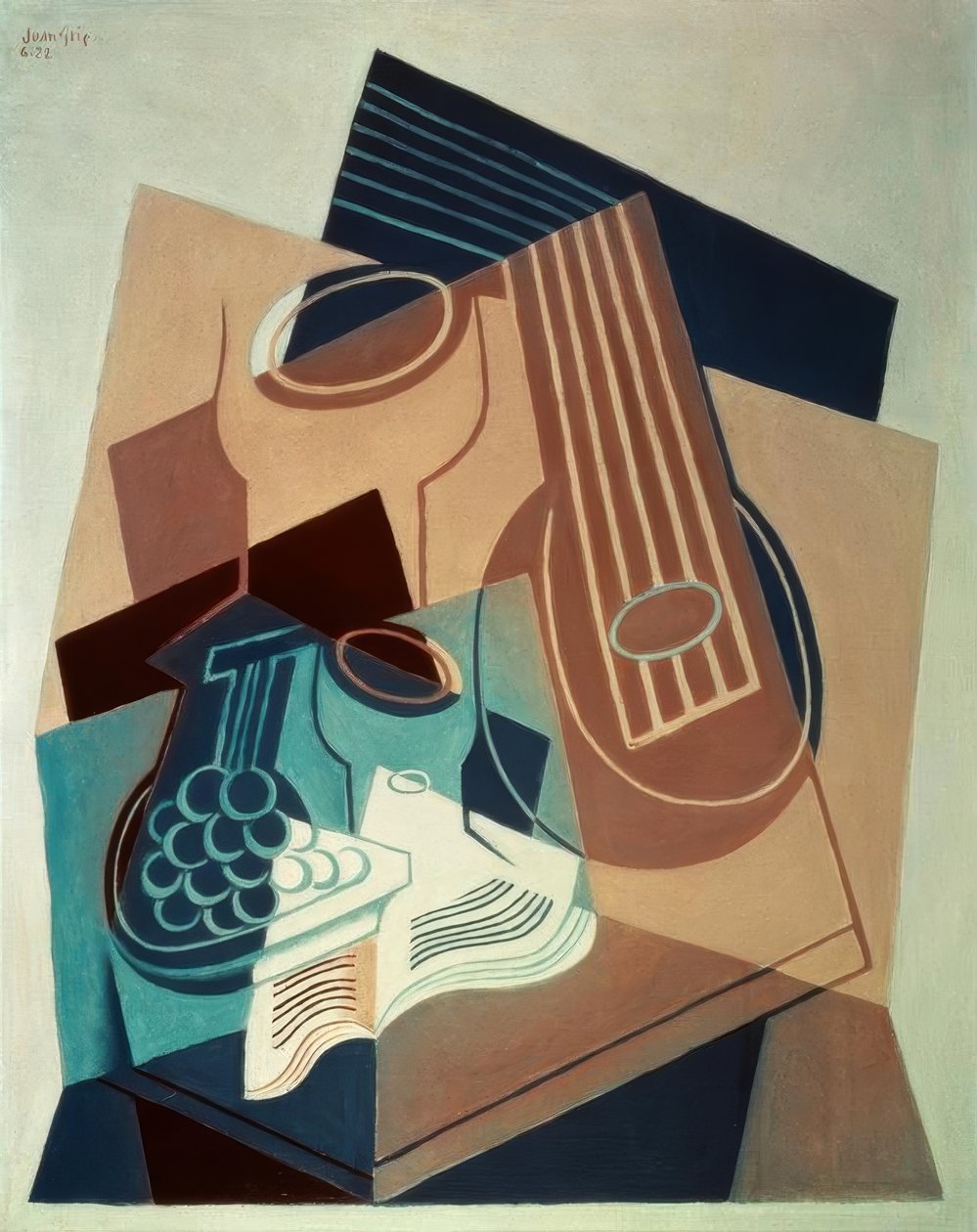 Mandolin és szőlő alkotó: Juan Gris