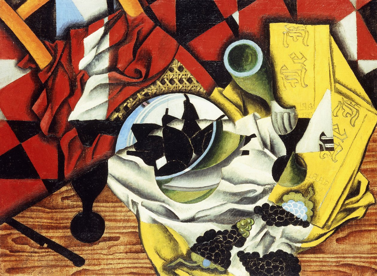 Körte és szőlő egy asztalon; Körte és szőlő az asztalon, 1913 alkotó: Juan Gris