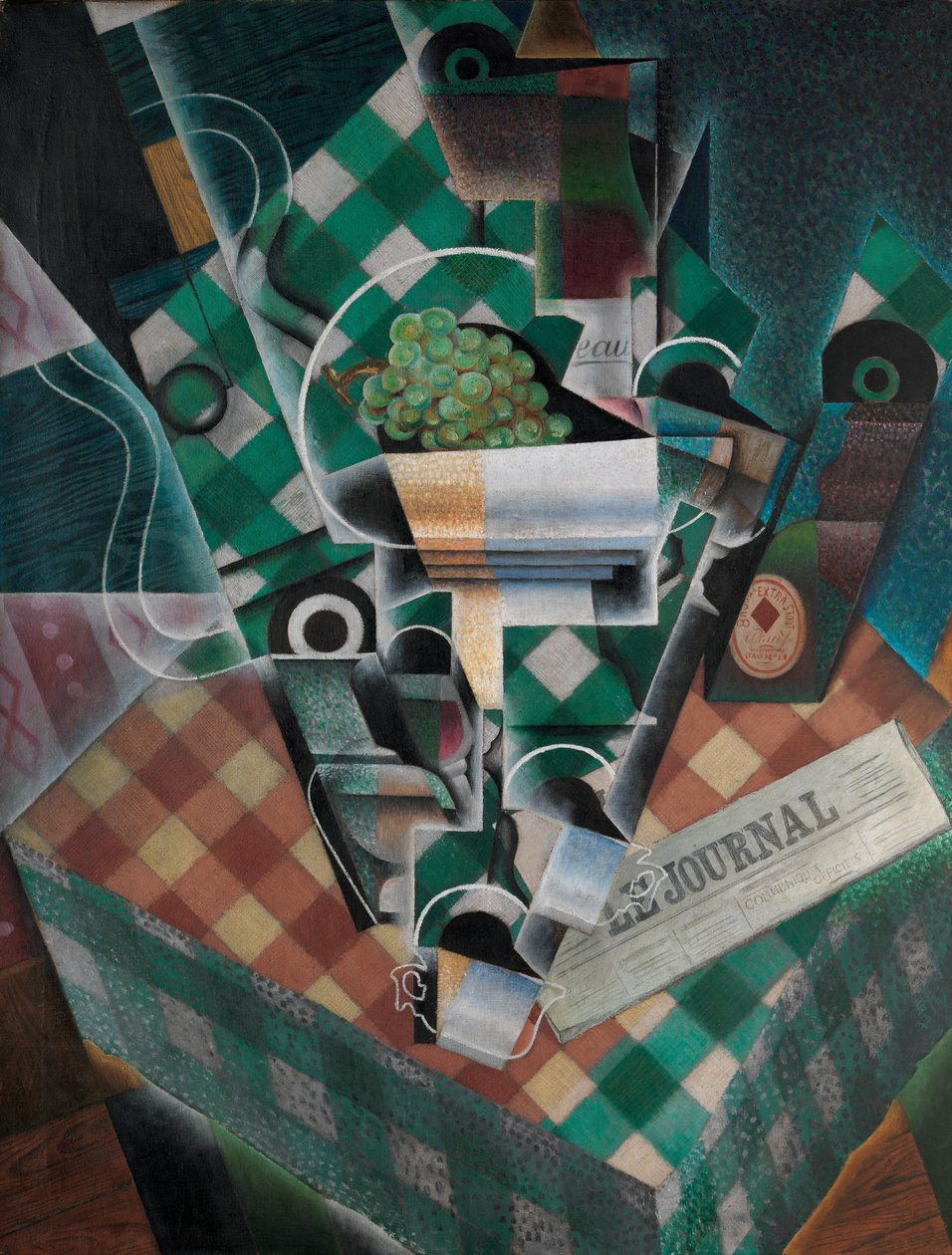 Csendélet kockás abrosszal, 1915 alkotó: Juan Gris
