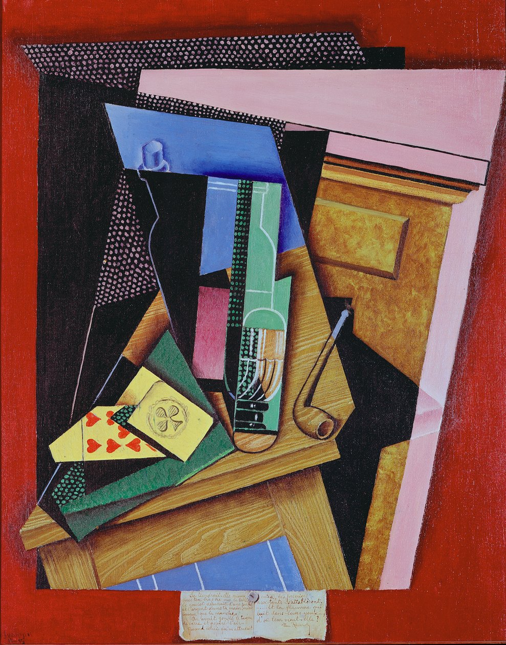 Csendélet egy verssel alkotó: Juan Gris