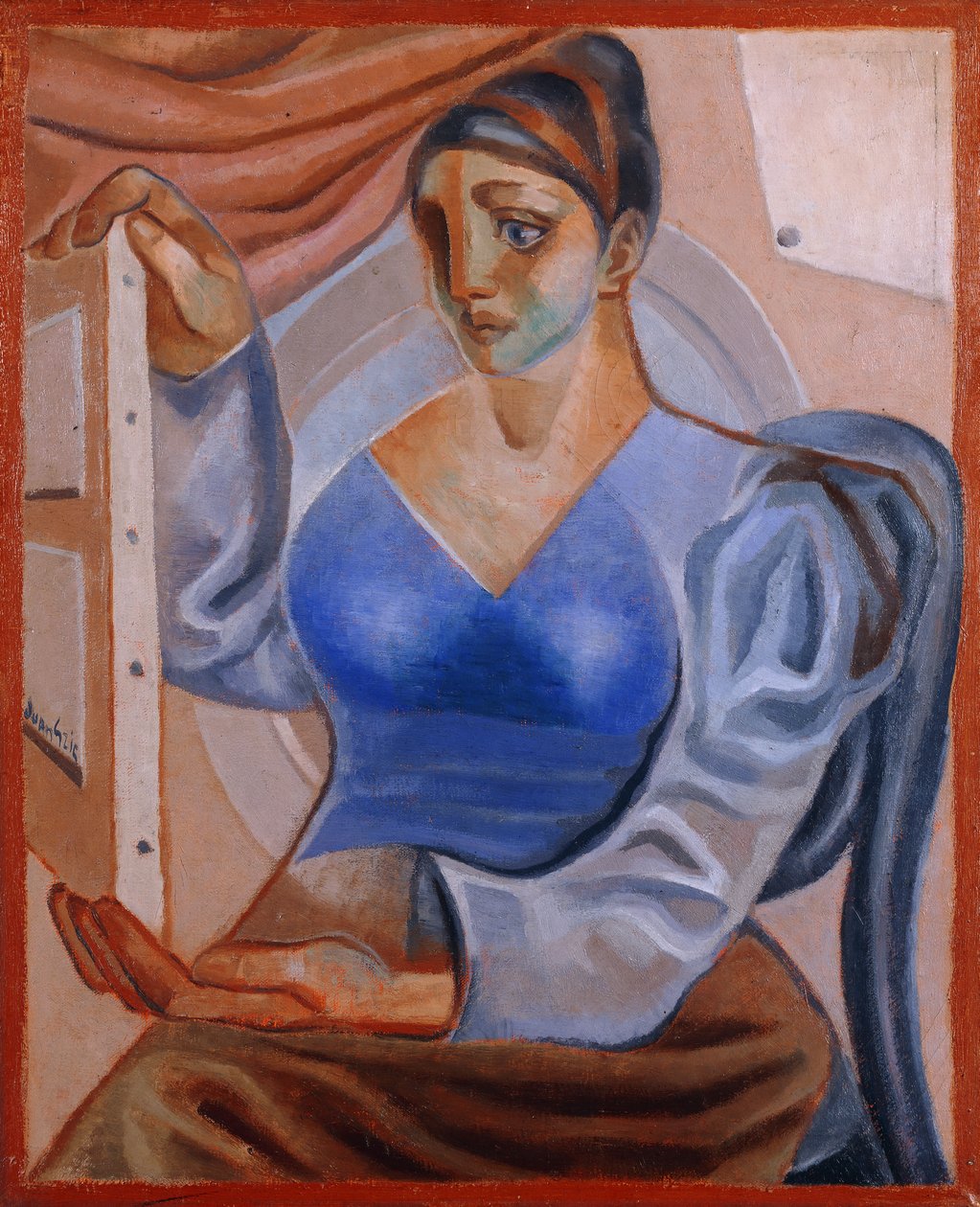 Nő festménnyel; A nő a festményen, alkotó: Juan Gris