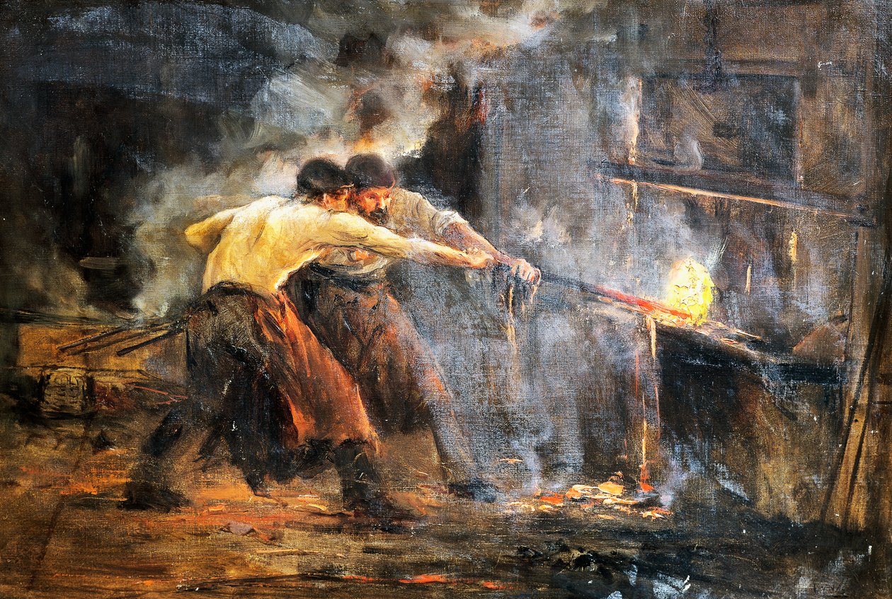 Kovácsok, c19. festmény alkotó: Juan Luna y Novicio