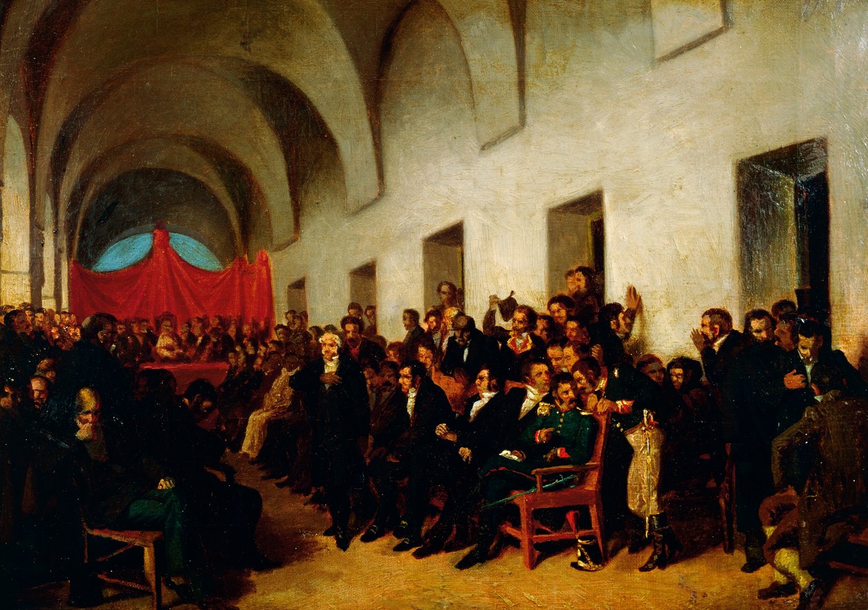 Cabildo ülése, május 22 alkotó: Juan Manuel Blanes