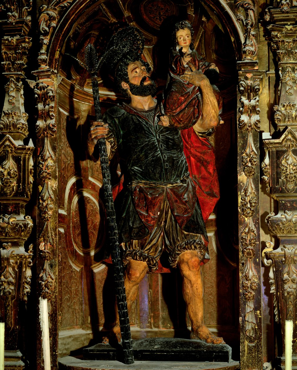 Szent Kristóf, 1597 (polikróm fa) alkotó: Juan Martinez Montanes