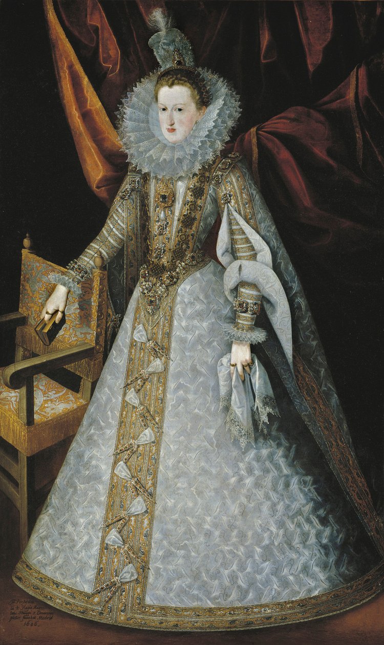 Ausztriai Margit Stájerország Ausztria főhercegnője, majd spanyol királynő hitvese – Ausztriai Margarita (1584-1611) portréja, Pantoja de la Cruz, Juan (1553-1608) alkotó: Juan Pantoja de la Cruz