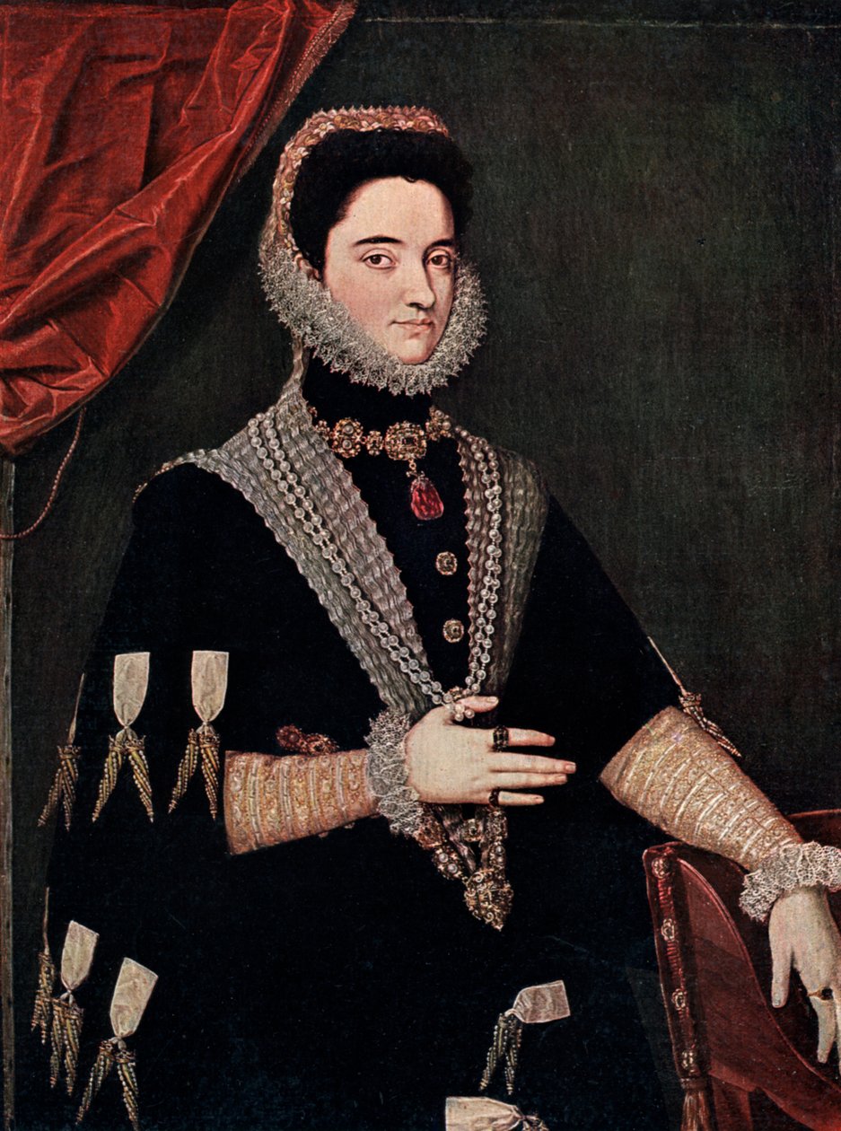 Ausztriai Mária, 16. század közepe, 1910 alkotó: Juan Pantoja de la Cruz