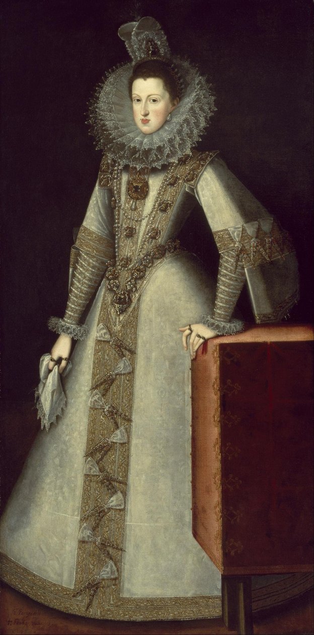 Osztrák Margit (1584-1611), spanyol királyné portréja. alkotó: Juan Pantoja de la Cruz