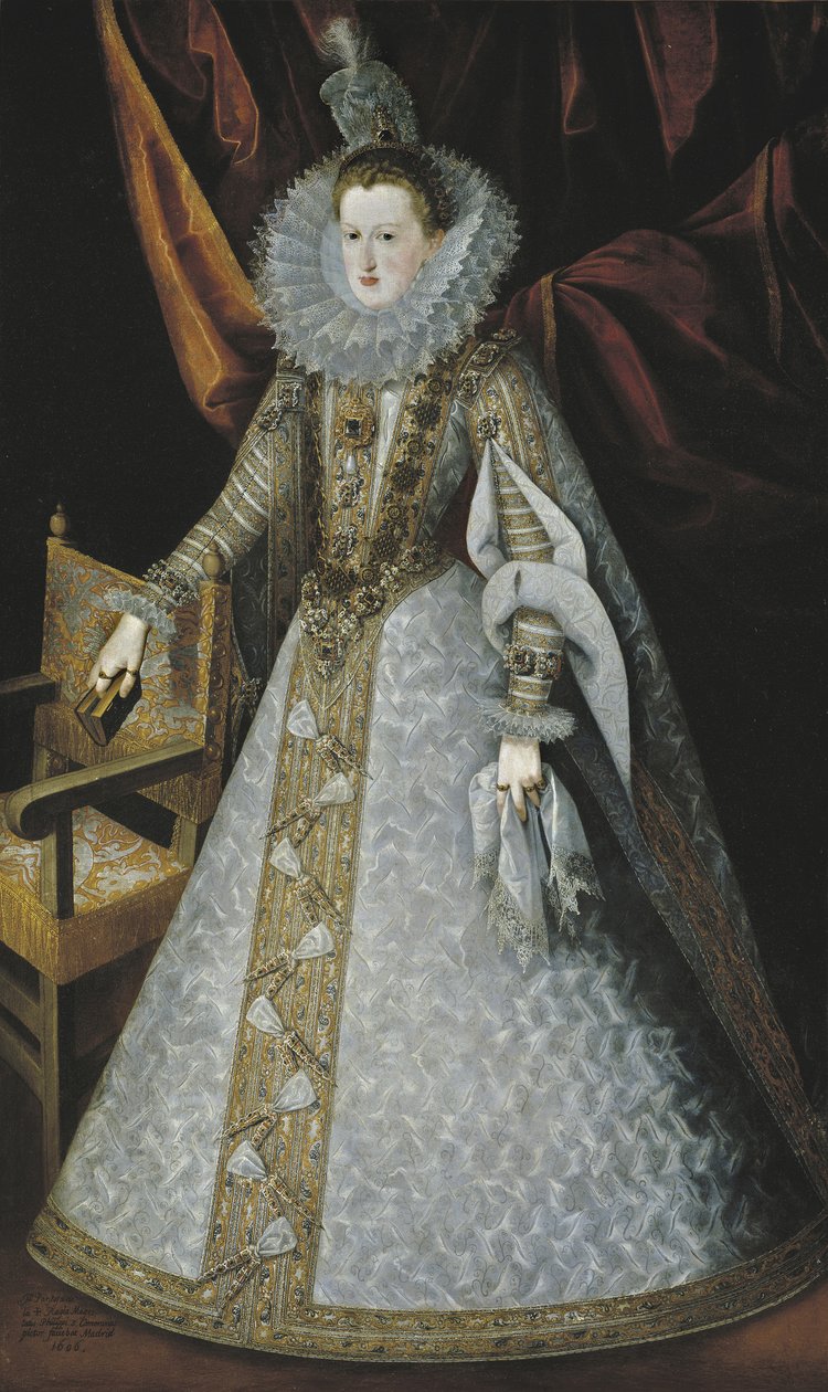 Ausztriai Margarita portréja 15841611, 1606 alkotó: Juan Pantoja de la Cruz