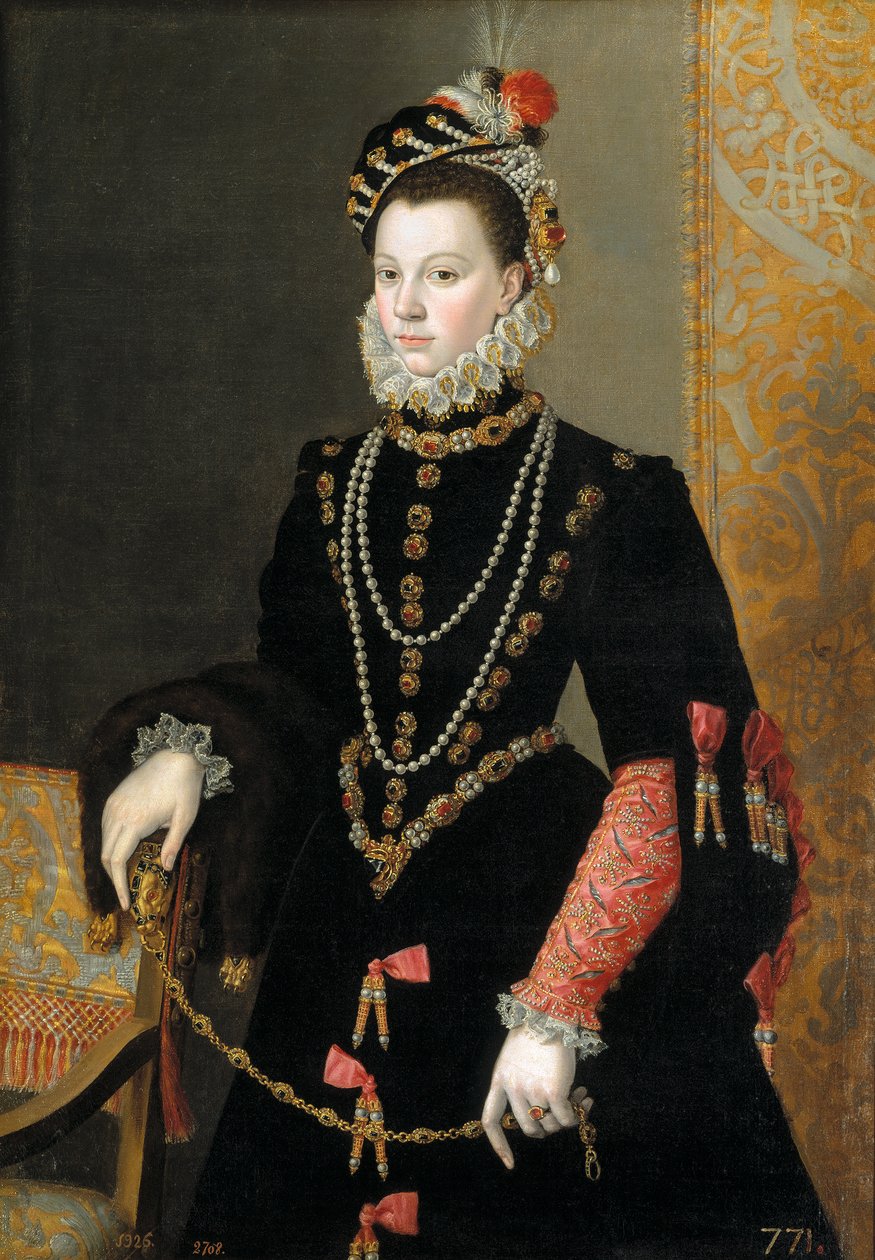 Spanyolul:  Fülöp harmadik felesége, Valois-i Erzsébet királynő, II. alkotó: Juan Pantoja de la Cruz