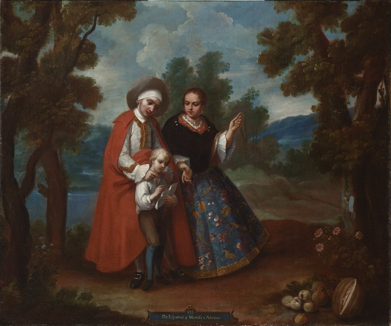 VII. Spanyol és Morsica, Albino (VII. De español y morisca, albino), 1760 körül alkotó: Juan Patricio Morlete Ruiz