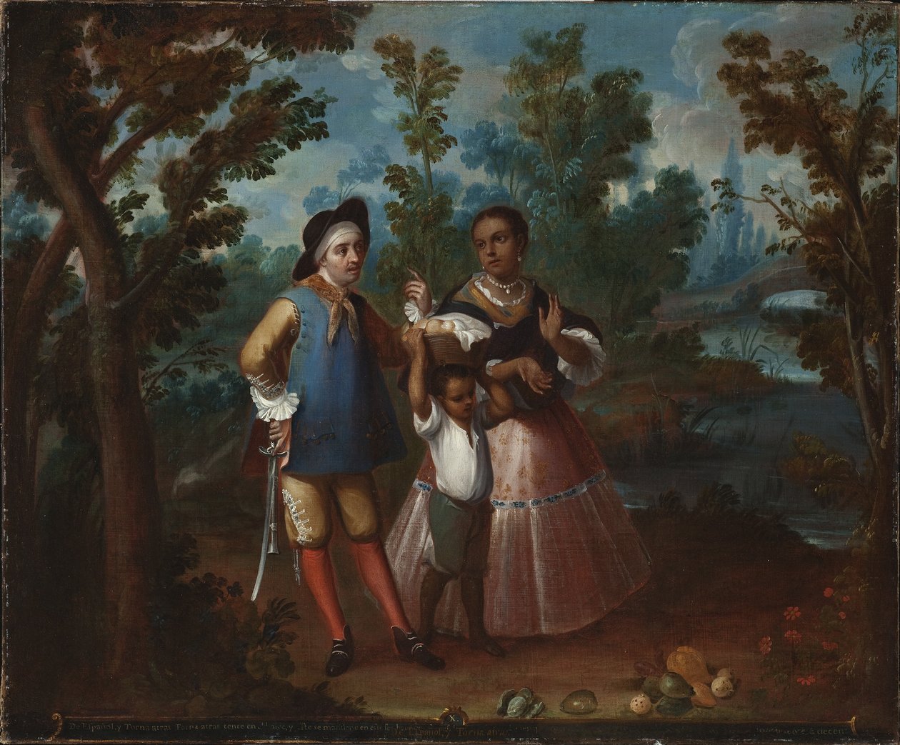 X. Spanyol és Return Backwards, tartsa magát felfüggesztve a levegőben (X. De español y torna atrás, tente en el aire), 1760 körül alkotó: Juan Patricio Morlete Ruiz